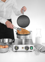 PIASTRA PER WAFFLE ROTONDA, HENDI, 230V/1000W, 250X491X(H)285MM - 212172
