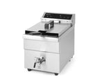 FRIGGITRICE AD INDUZIONE CON RUBINETTO DI SCARICO - 8 L, HENDI, 8L, GRIGIO CHIARO, 230V/3500W, 288X6 - 215012
