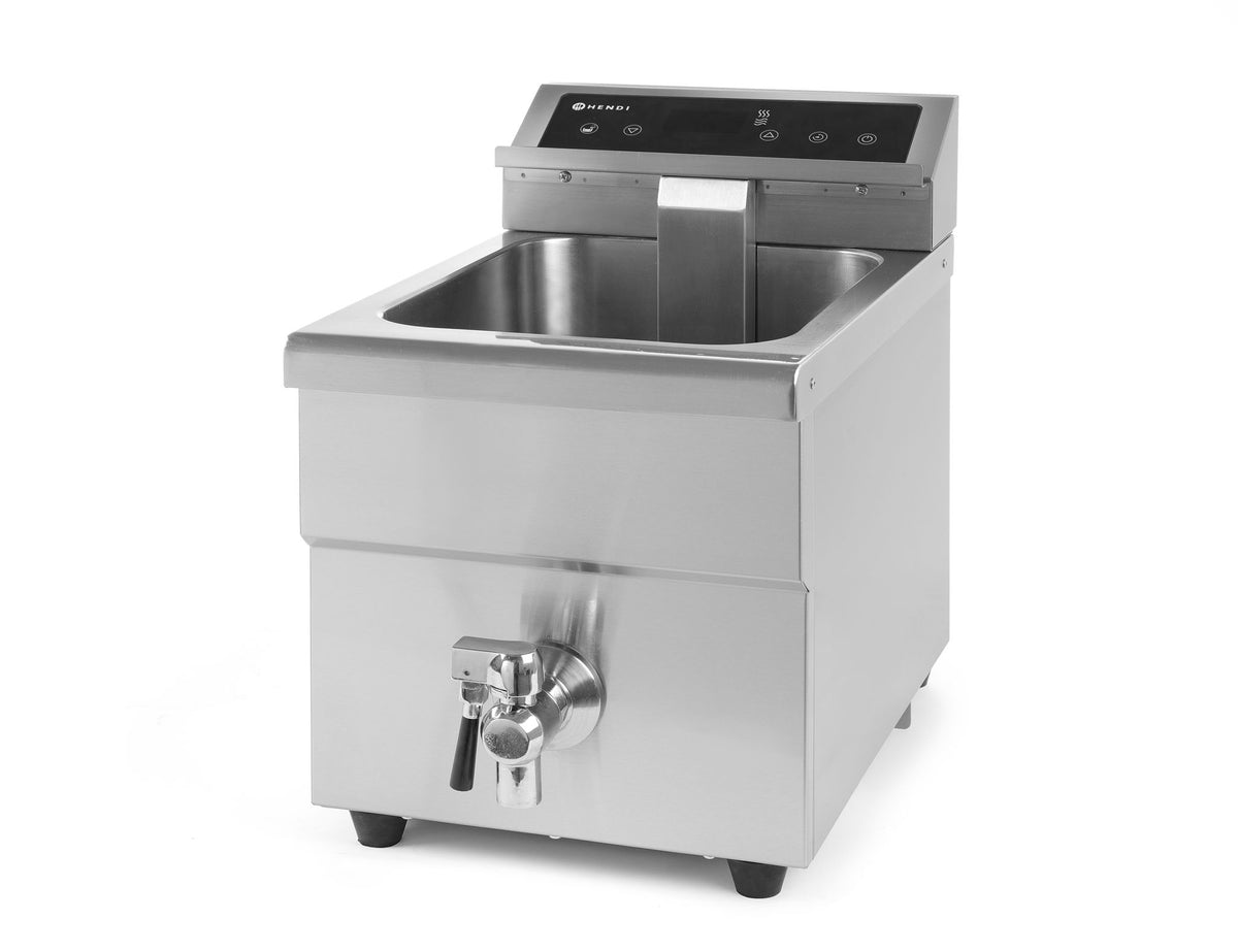 FRIGGITRICE AD INDUZIONE CON RUBINETTO DI SCARICO - 8 L, HENDI, 8L, GRIGIO CHIARO, 230V/3500W, 288X6 - 215012