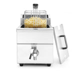 FRIGGITRICE AD INDUZIONE CON RUBINETTO DI SCARICO - 8 L, HENDI, 8L, GRIGIO CHIARO, 230V/3500W, 288X6 - 215012