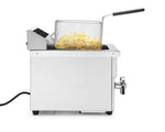FRIGGITRICE AD INDUZIONE CON RUBINETTO DI SCARICO - 8 L, HENDI, 8L, GRIGIO CHIARO, 230V/3500W, 288X6 - 215012