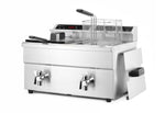 FRIGGITRICE AD INDUZIONE CON RUBINETTI DI SCARICO - 2 X 8 L, HENDI, PROFI LINE, 16L, 230V/7000W, 577 - 215029