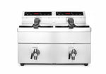 FRIGGITRICE AD INDUZIONE CON RUBINETTI DI SCARICO - 2 X 8 L, HENDI, PROFI LINE, 16L, 230V/7000W, 577 - 215029