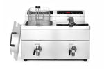 FRIGGITRICE AD INDUZIONE CON RUBINETTI DI SCARICO - 2 X 8 L, HENDI, PROFI LINE, 16L, 230V/7000W, 577 - 215029