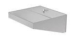 CAPPA ASPIRANTE, INCLINATA, A PARETE, IMBULLONATA, HENDI, ARGENTO, 1000X1000X(H)450MM - 219775