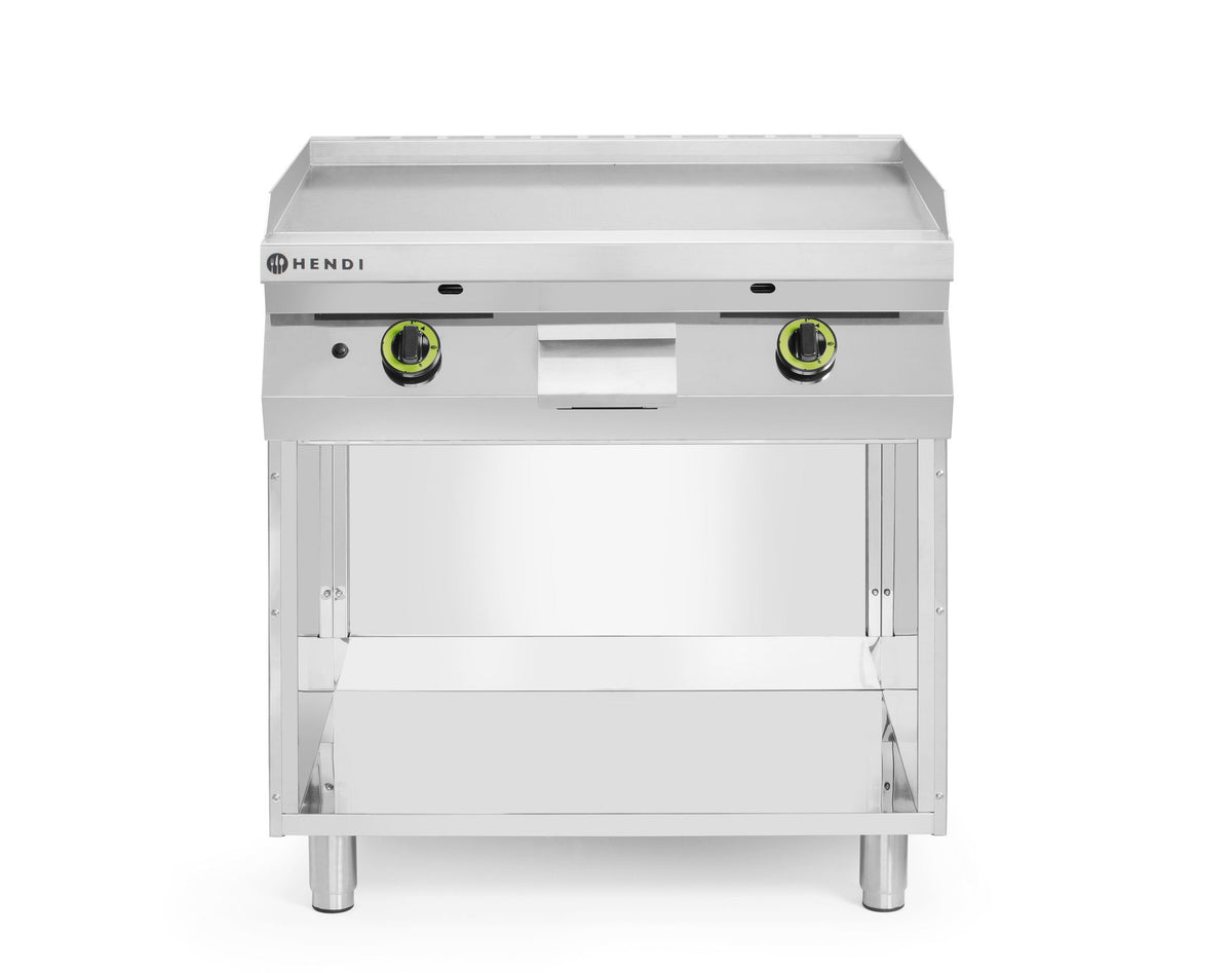 PIANO COTTURA A GAS, LISCIO, SU UN ARMADIO RACCHIUSO SU 3 LATI, HENDI, KITCHEN LINE, 10KW, 800X700X( - 220207