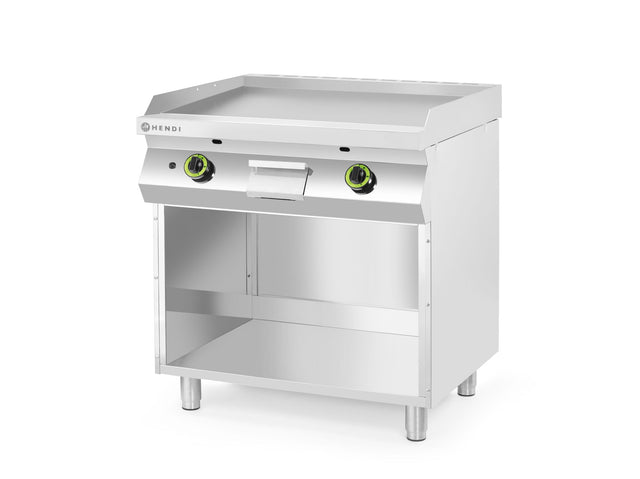 PIANO COTTURA A GAS, LISCIO, SU UN ARMADIO RACCHIUSO SU 3 LATI, HENDI, KITCHEN LINE, 10KW, 800X700X( - 220207