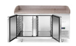 BANCO PIZZA CON PIANO DI LAVORO IN GRANITO, 2 PORTE, ARKTIC, 250L, GRANITO, 230V/250W, 1510X800X(H)8 - 220245