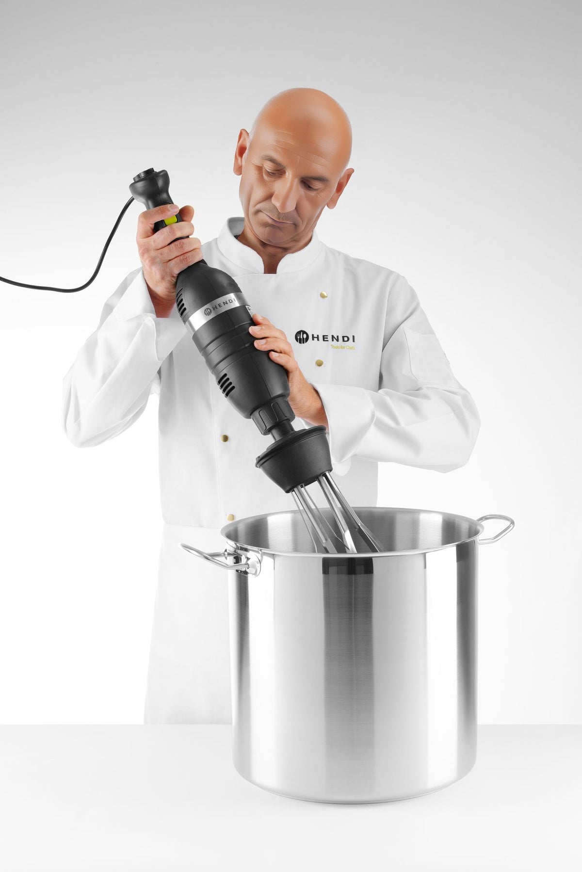 SET: MISCELATORE STICK 350 A VELOCITÀ VARIABILE + FRUSTA + RACK A PARETE, HENDI, KITCHEN LINE, NERO, - 222393