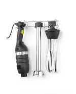 SET: MISCELATORE STICK 350 A VELOCITÀ VARIABILE + FRUSTA + RACK A PARETE, HENDI, KITCHEN LINE, NERO, - 222393