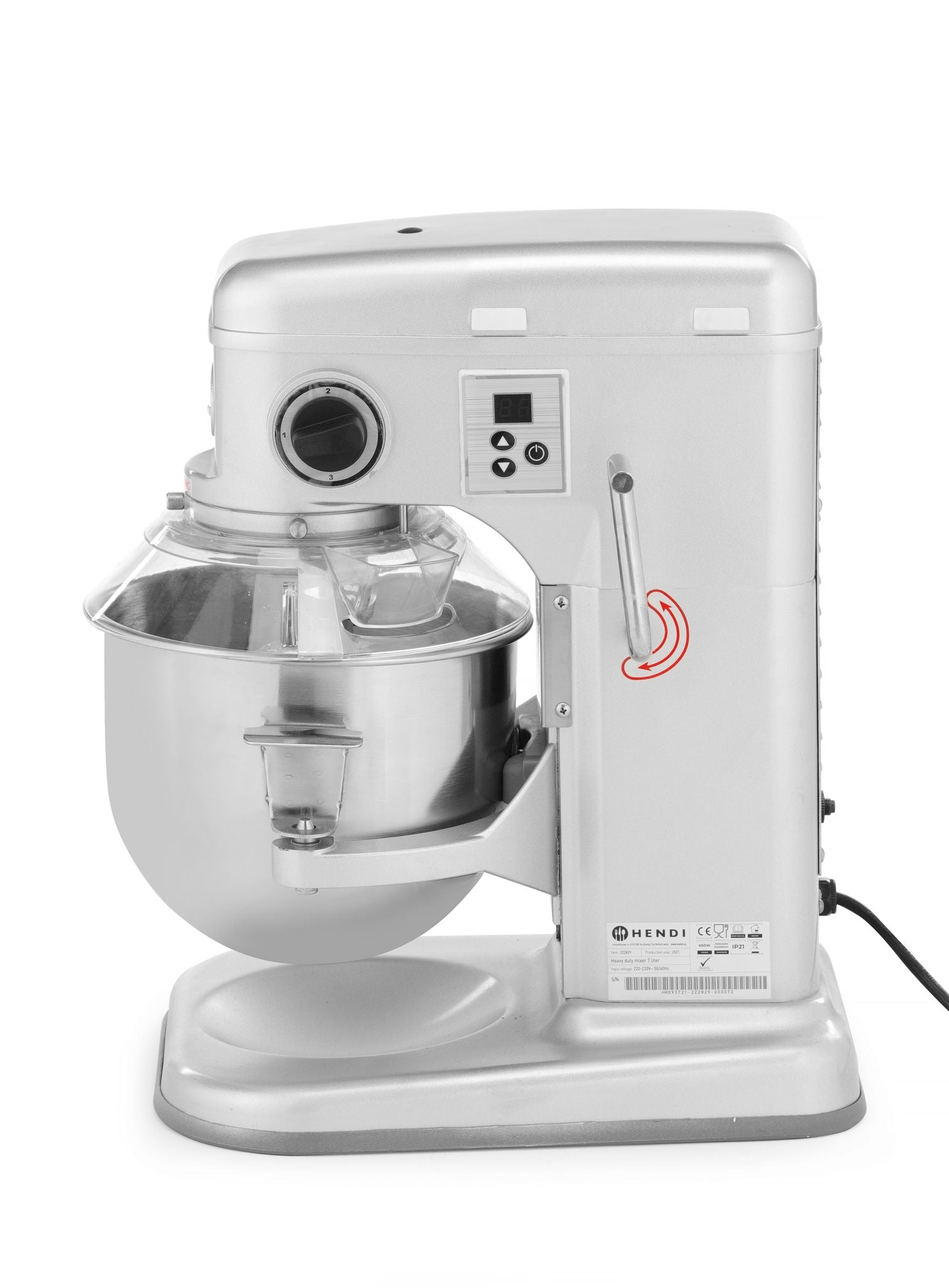 MISCELATORE PLANETARIO, HENDI, KITCHEN LINE, 7L, ARGENTO, 220-240V/650W, 317X440X(H)490MM - 222829