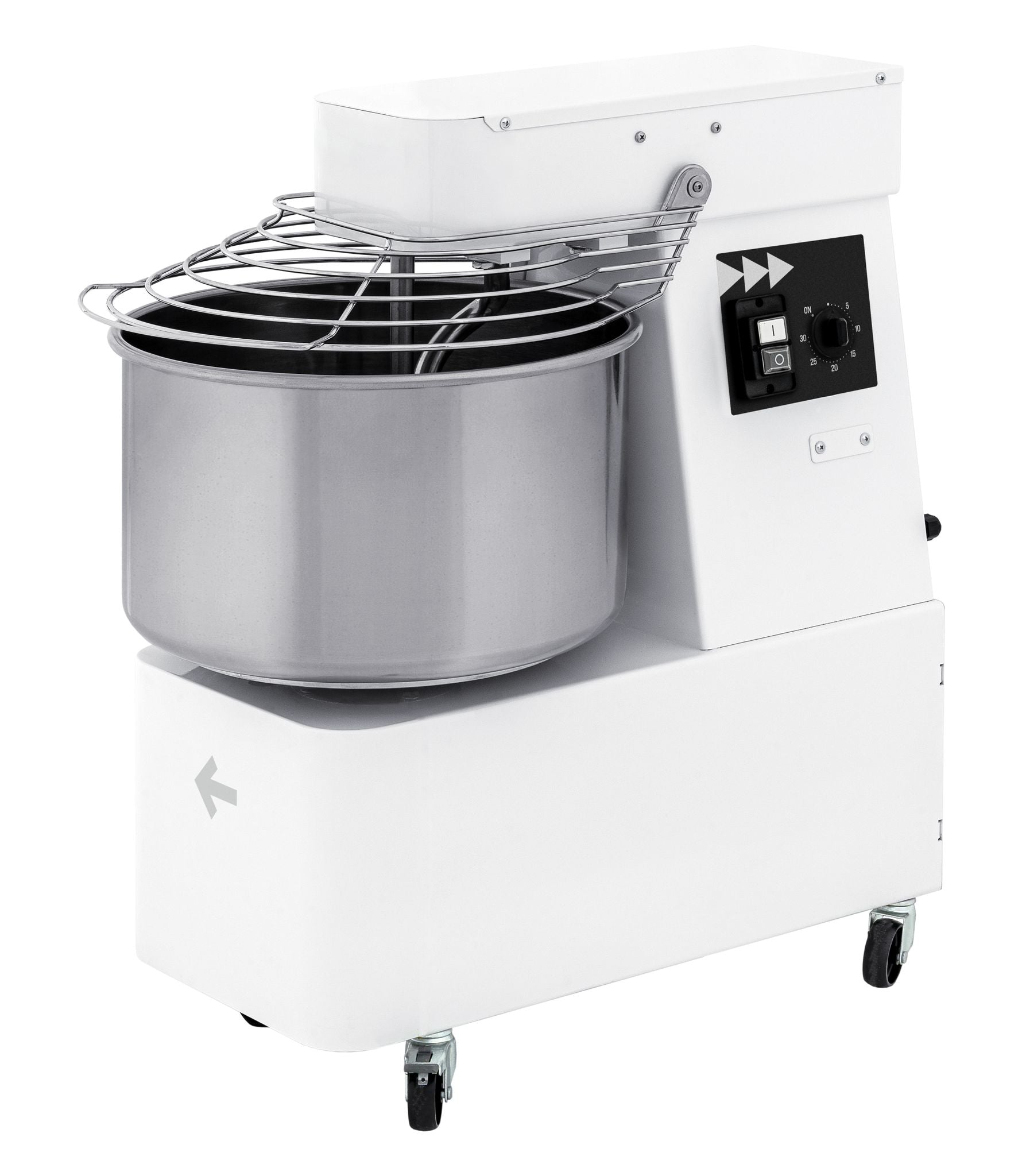 IMPASTATRICE A SPIRALE CON VASCA FISSA E 2 VELOCITÀ - 48 L, HENDI, 128 KG/H, 48L, 400V/2200W, 480X80 - 222898