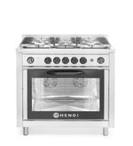 CUCINA A GAS - 5 BRUCIATORI CON FORNO ELETTRICO, HENDI, KITCHEN LINE, ARGENTO, 230V/2900W, 14,3KW, 9 - 225707