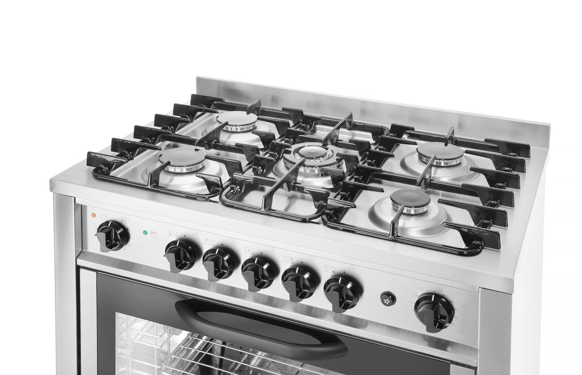 CUCINA A GAS - 5 BRUCIATORI CON FORNO ELETTRICO, HENDI, KITCHEN LINE, ARGENTO, 230V/2900W, 14,3KW, 9 - 225707