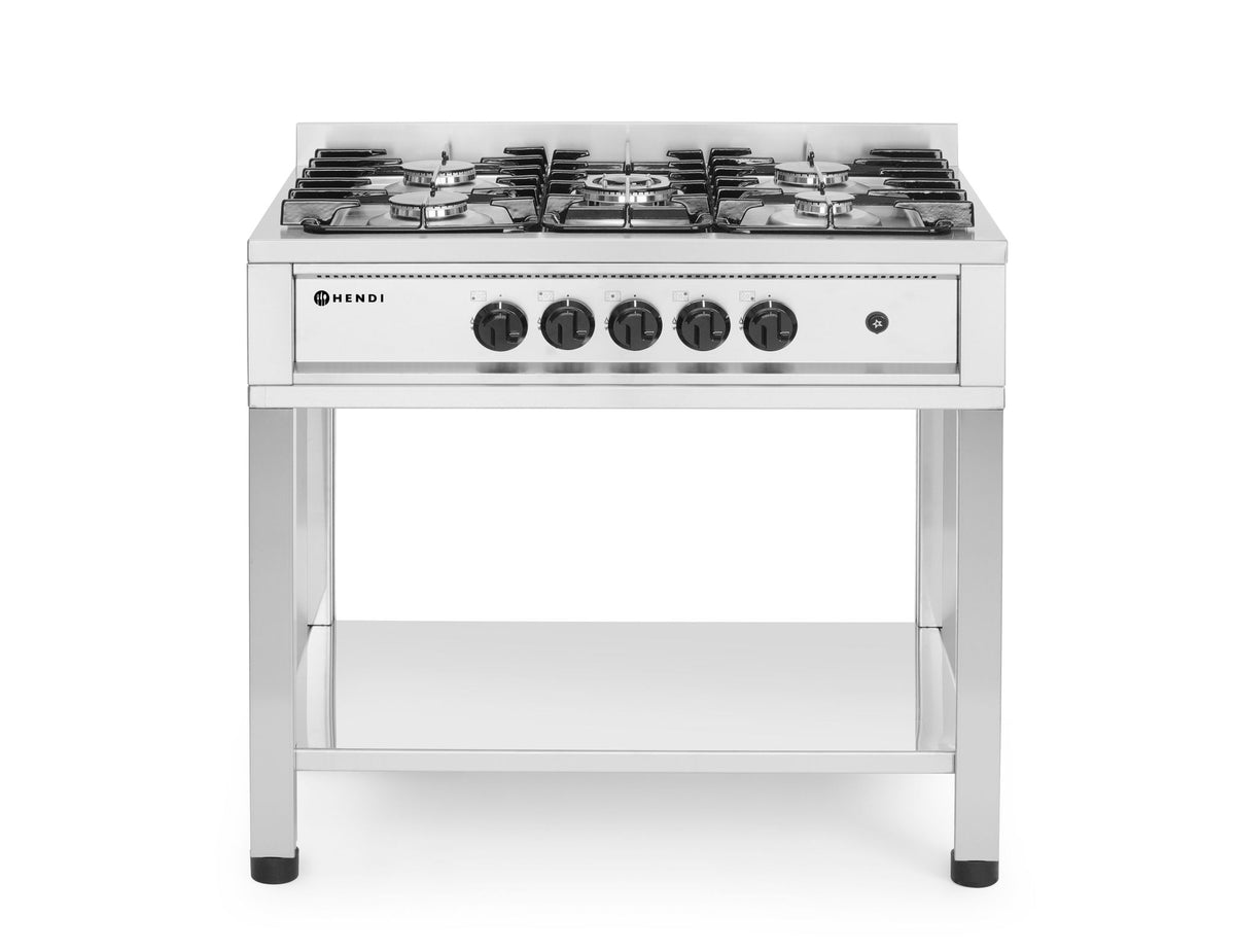 CUCINA A GAS - 5 BRUCIATORI, TELAIO APERTO, HENDI, KITCHEN LINE, 14,3KW, 900X640X(H)910MM - 225806