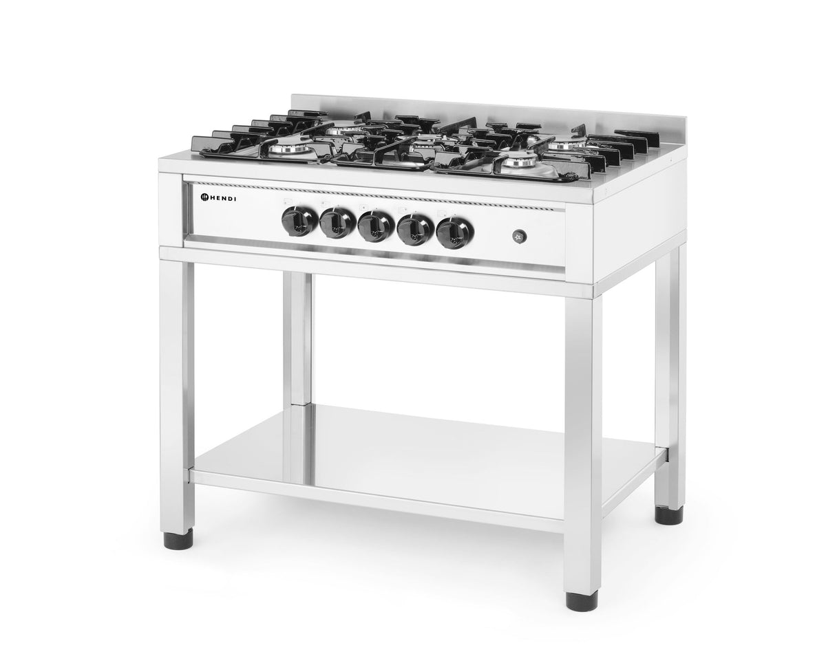 CUCINA A GAS - 5 BRUCIATORI, TELAIO APERTO, HENDI, KITCHEN LINE, 14,3KW, 900X640X(H)910MM - 225806