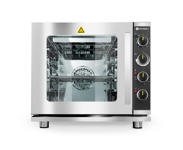 FORNO A CONVEZIONE A VAPORE CON GRILL, HENDI, ADATTO PER 4 VASSOI GN2/3, GRIGIO CHIARO, 230V/3000W, - 225929