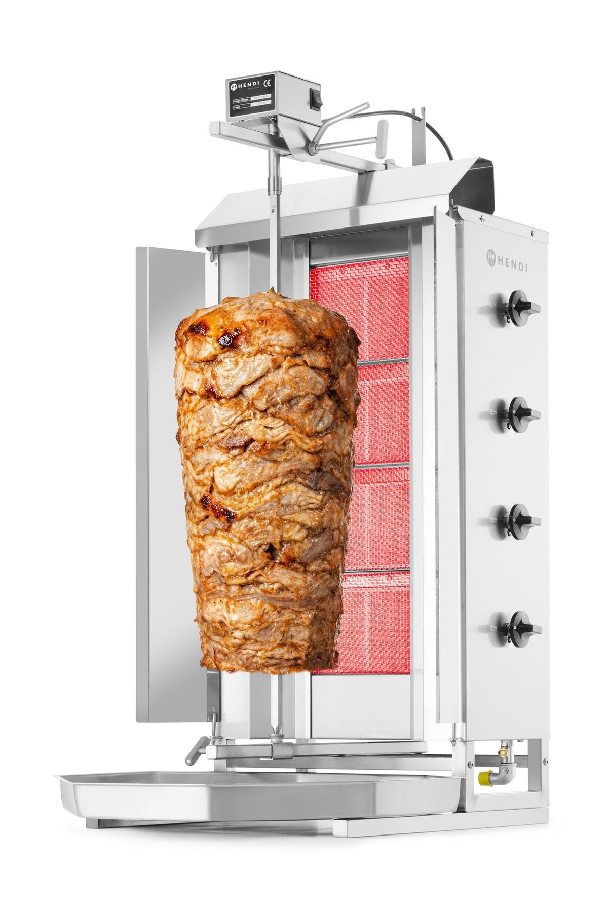 GRIGLIA KEBAB A GAS, HENDI, PROFI LINE, 230V/16W, 13KW, 735X745X(H)1110MM - 226001