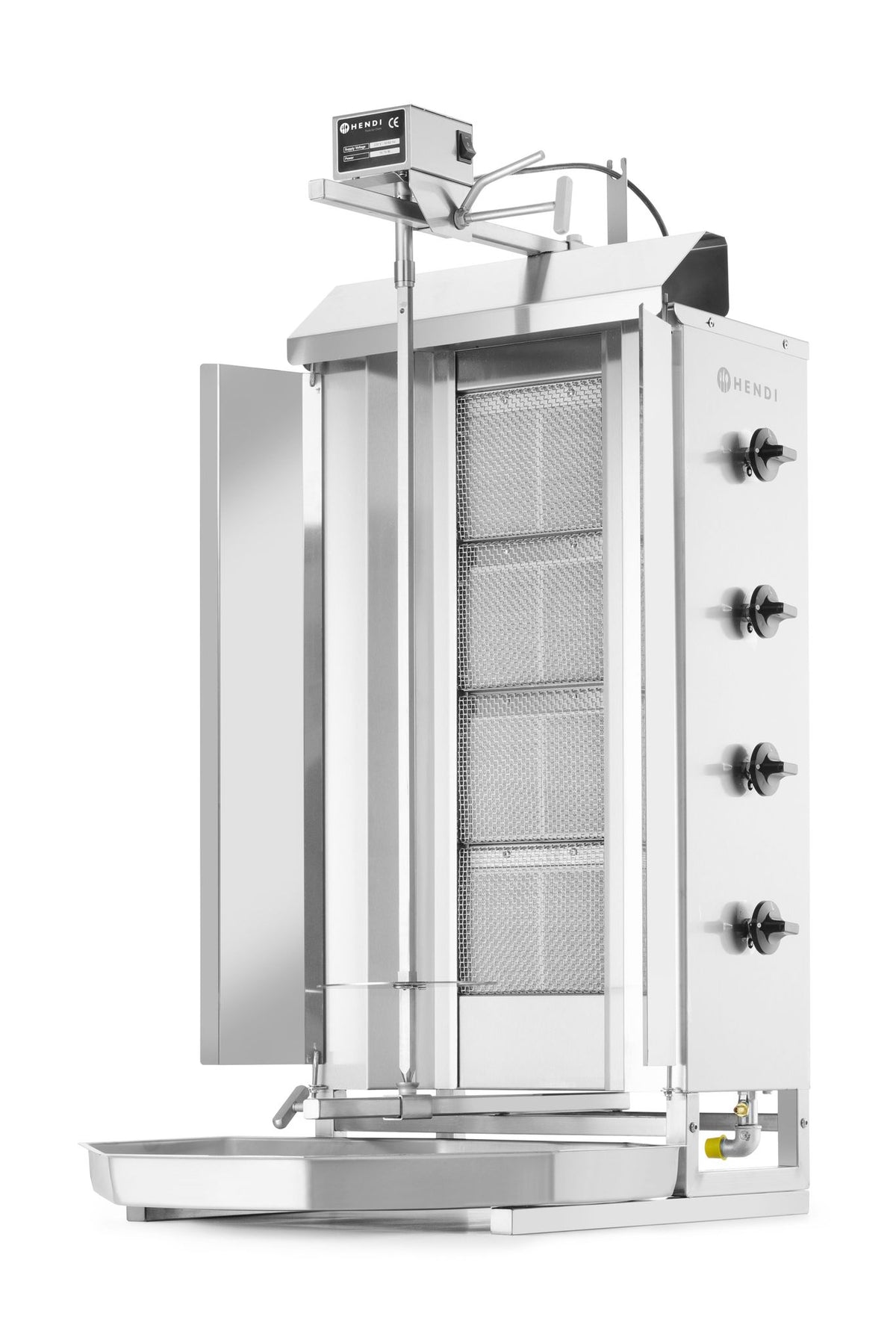 GRIGLIA KEBAB A GAS, HENDI, PROFI LINE, 230V/16W, 13KW, 735X745X(H)1110MM - 226001