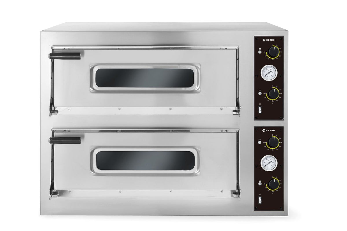 FORNO PIZZA BASIC 44, HENDI, 2 CAMERE, 400V/9400W, 975X930X(H)742MM - 226698