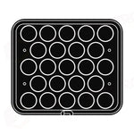 23 IMPRONTE TONDE Ø 55/53 H 15 MM - PIASTRA PER COOKMATIC 380X330 MM - PIASTRA57 - PAVONI ITALIA - PIASTRE E STAMPI