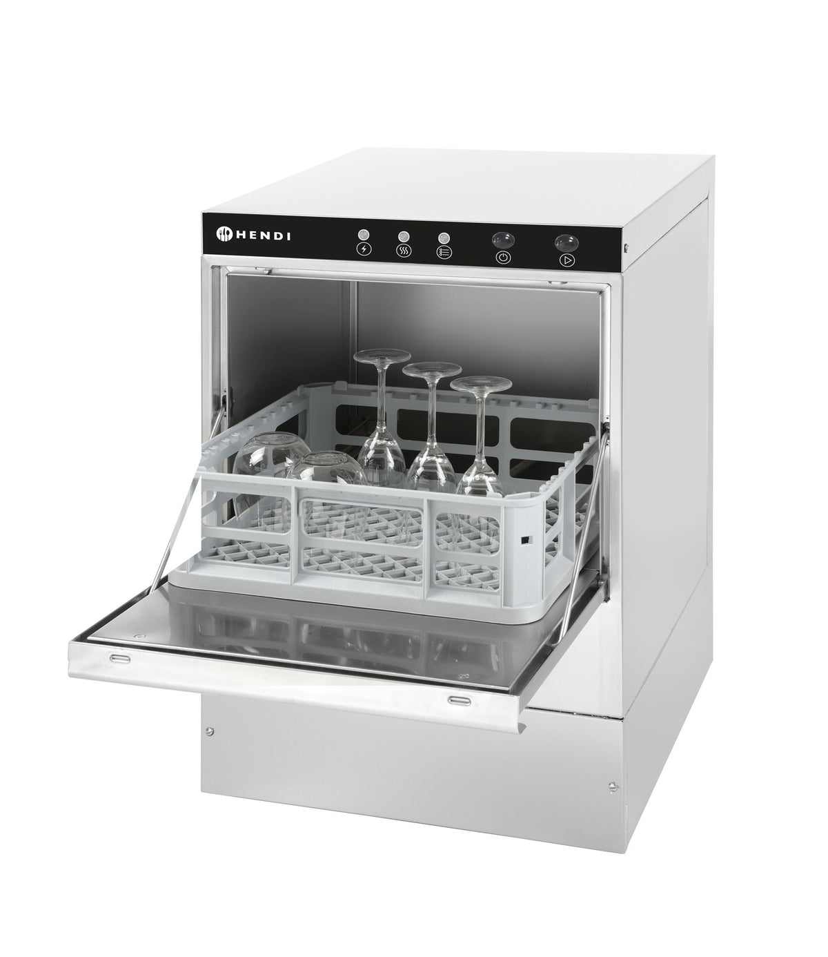 LAVABICCHIERI 40X40 - CONTROLLO ELETTROMECCANICO, HENDI, CON POMPA DETERGENTE, 230V/2800W, 470X510X( - 233009