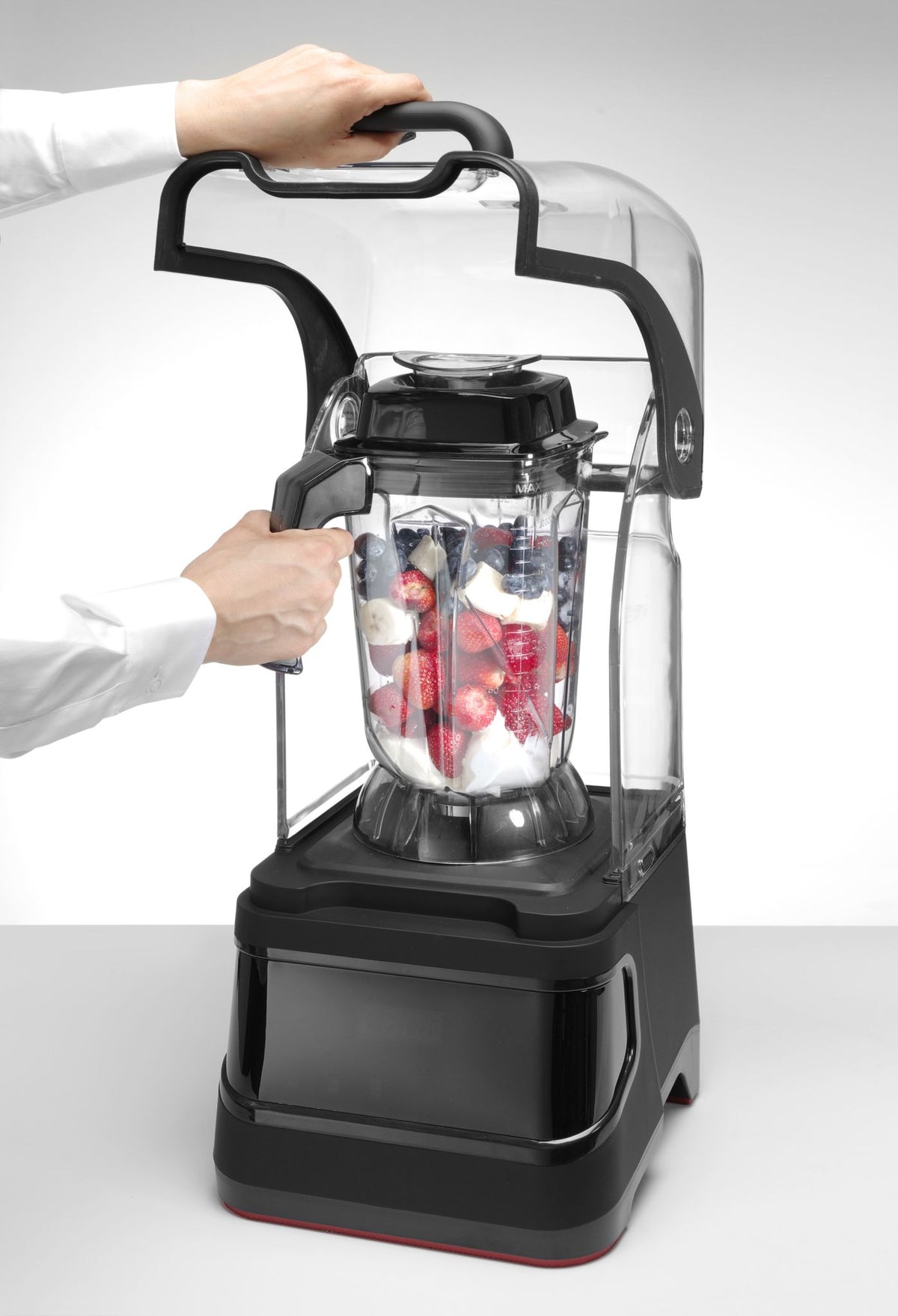 BLENDER DIGITALE PER BAR CON CUSTODIA ANTI RUMORE , HENDI, 2,5L, NERO, 230V/1680W, 250X300X(H)546MM - 230695