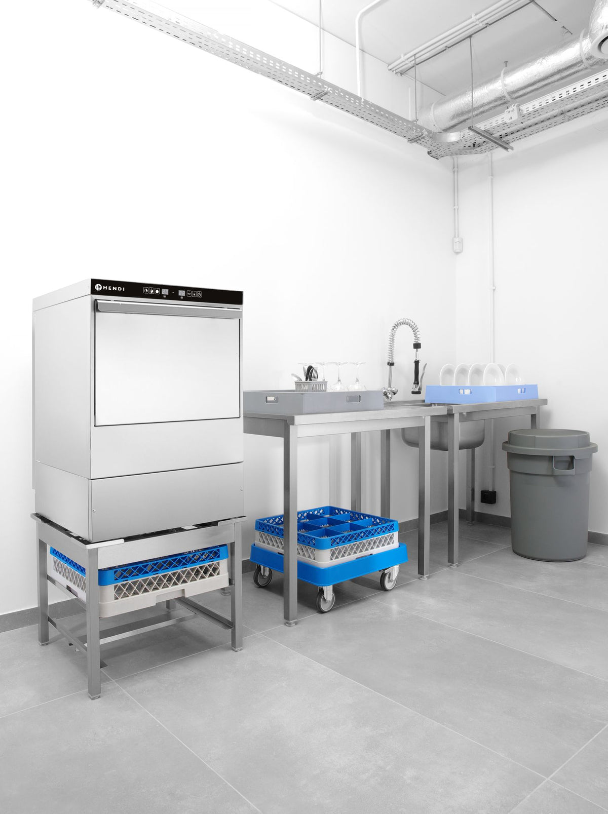 LAVASTOVIGLIE 50X50 - CONTROLLO ELETTRONICO, HENDI, 400V/6600W, 570X600X(H)830MM - 231753