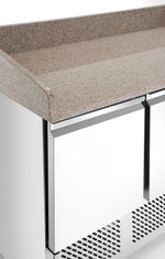 BANCO DA PIZZA CON TRE PORTE E VETRINETTA REFRIGERATA 380+40L, ARKTIC, 254L, 230V/400W, 1400X700X(H) - 232033
