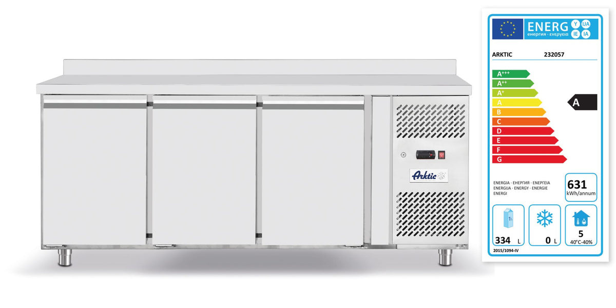 BANCO REFRIGERATO, 3 SPORTELLI 420L, ARKTIC, PROFI LINE, GN 1/1, 420L, 230V/400W, 1795X700X(H)879MM - 232057