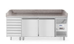 BANCO PIZZA A 2 PORTE 7 CASSETTI 280L, ARKTIC, 250L, 230V/250W, 2020X802X(H)1000MM - 232842