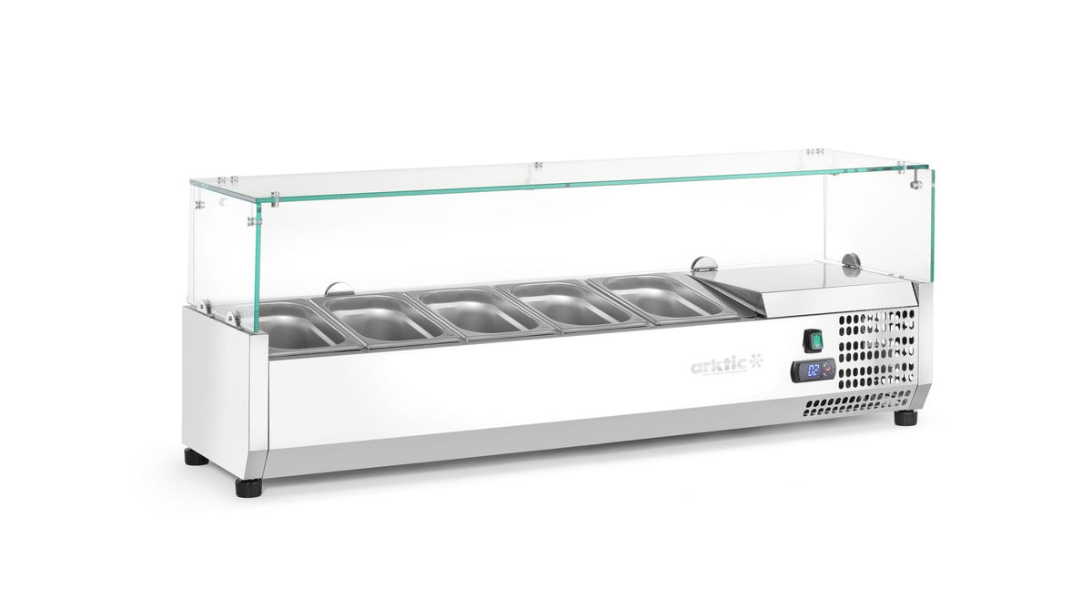 VETRINA REFRIGERATA GN 1/4, ARKTIC, 7X GN 1/4, 230V/180W, 1505X335X(H)460MM - 232910