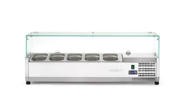 VETRINA REFRIGERATA GN 1/4, ARKTIC, 5X GN 1/4, 230V/180W, 1205X335X(H)460MM - 232903