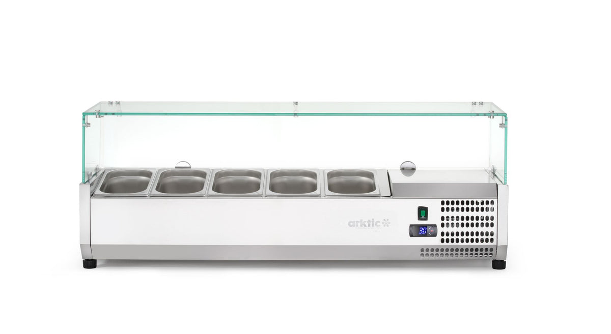 VETRINA REFRIGERATA GN 1/4, ARKTIC, 8X GN 1/4, 230V/180W, 1805X335X(H)460MM - 232927