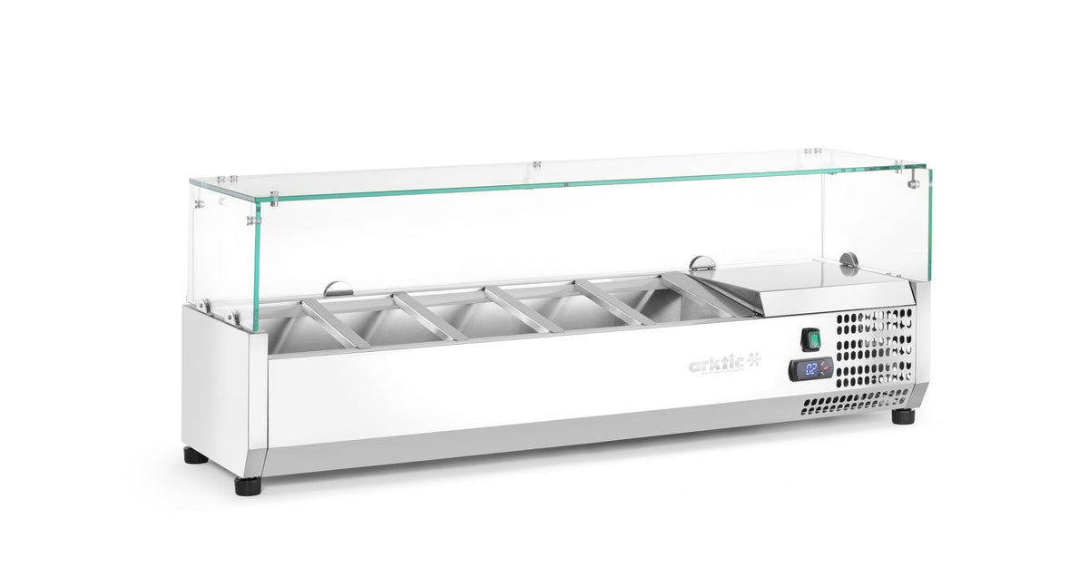 VETRINA REFRIGERATA GN 1/4, ARKTIC, 8X GN 1/4, 230V/180W, 1805X335X(H)460MM - 232927