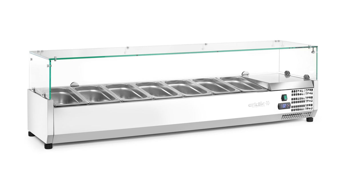VETRINA REFRIGERATA GN 1/4, ARKTIC, 7X GN 1/4, 230V/180W, 1505X335X(H)460MM - 232910