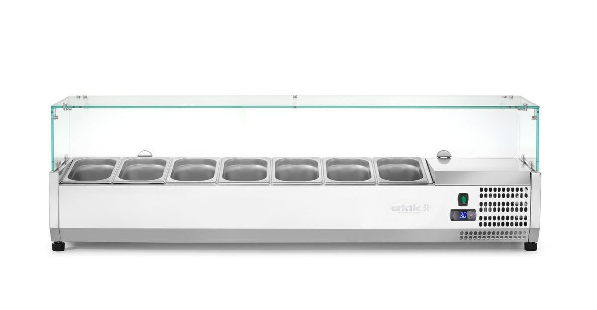VETRINA REFRIGERATA GN 1/4, ARKTIC, 5X GN 1/4, 230V/180W, 1205X335X(H)460MM - 232903