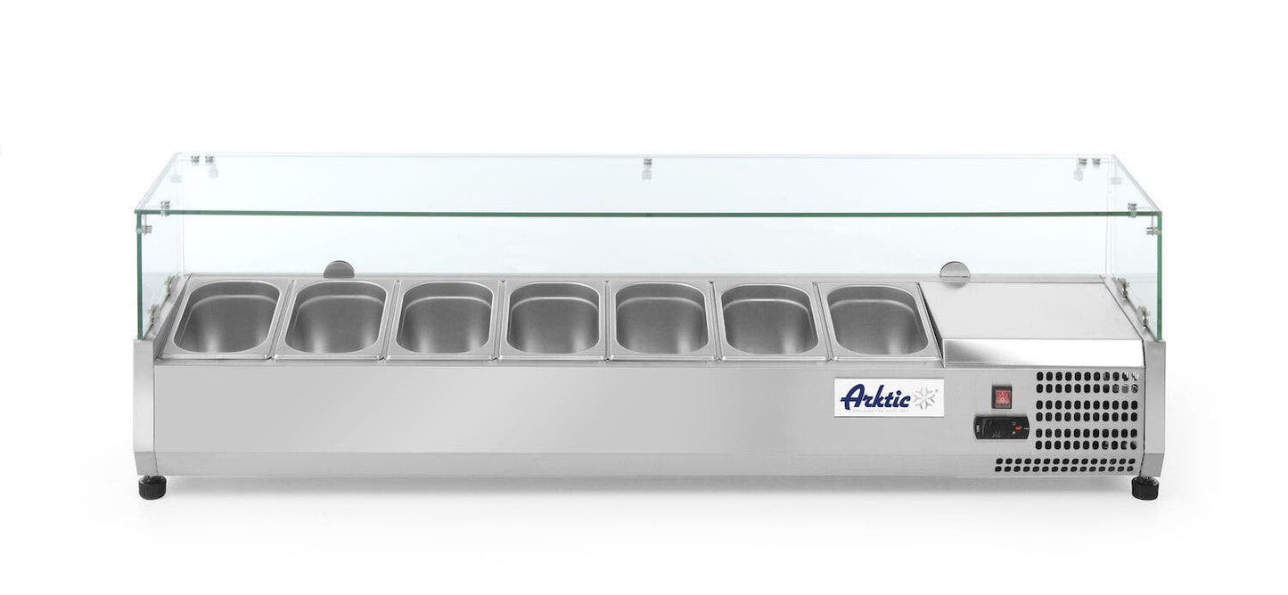 VETRINA REFRIGERATA GN 1/4, ARKTIC, 7X GN 1/4, 230V/180W, 1505X335X(H)460MM