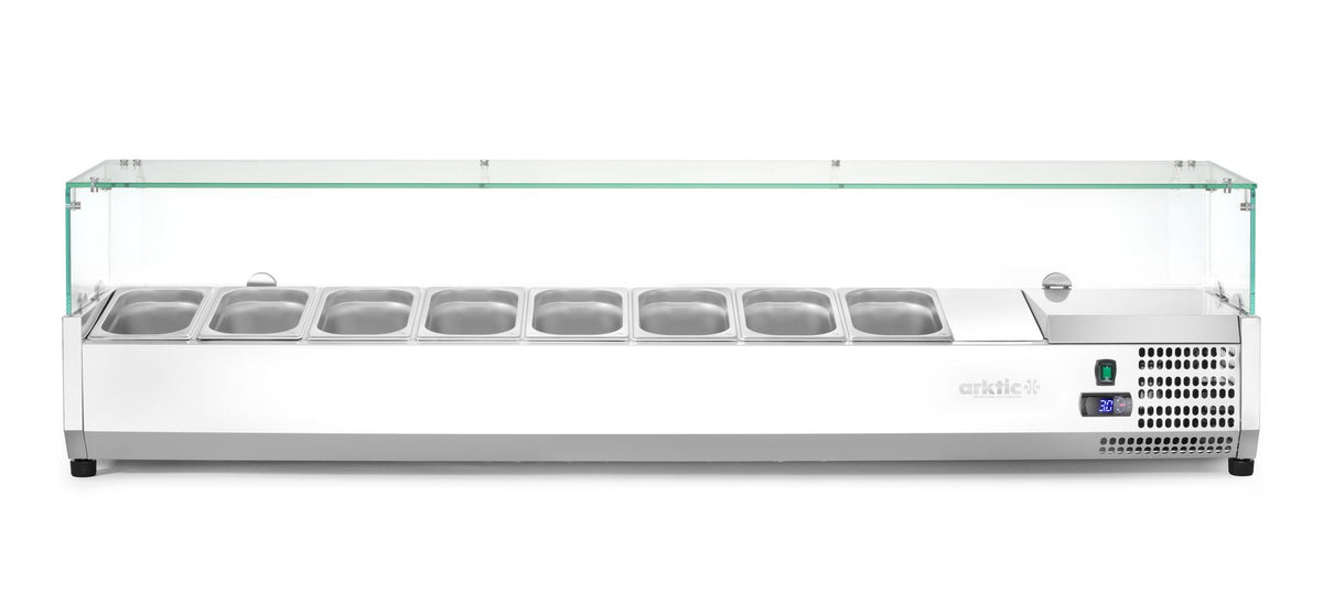 VETRINA REFRIGERATA GN 1/4, ARKTIC, 5X GN 1/4, 230V/180W, 1205X335X(H)460MM - 232903
