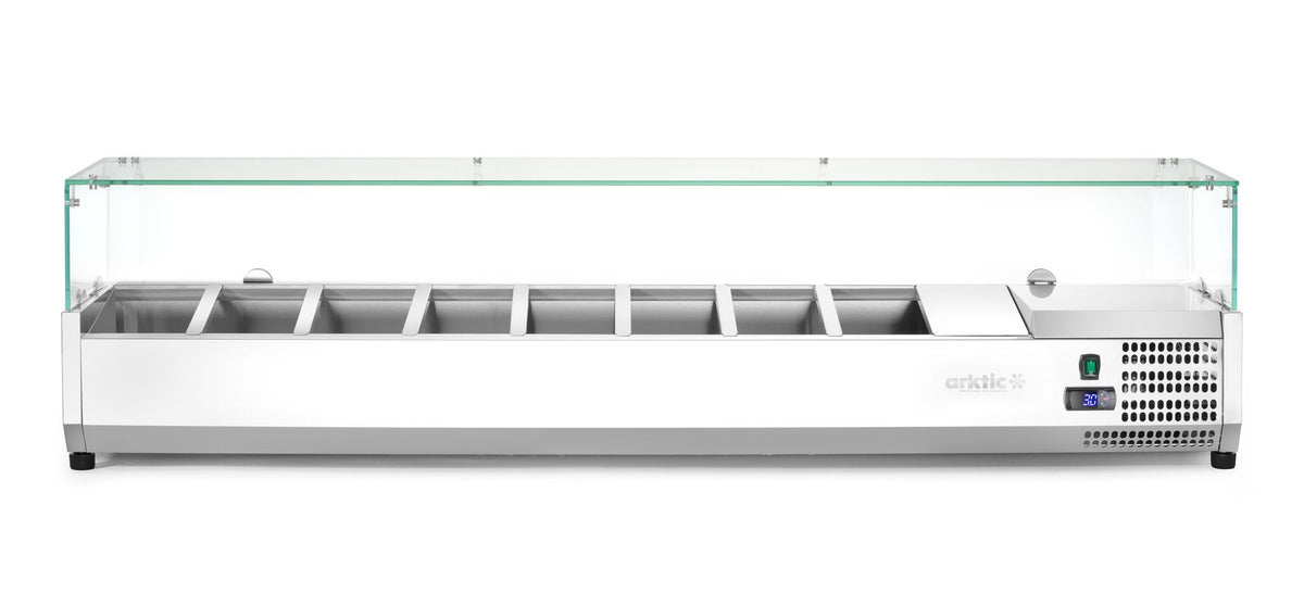 VETRINA REFRIGERATA GN 1/4, ARKTIC, 7X GN 1/4, 230V/180W, 1505X335X(H)460MM - 232910