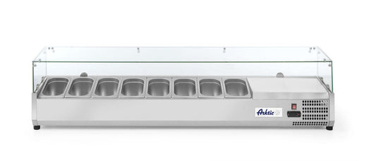 VETRINA REFRIGERATA GN 1/4, ARKTIC, 8X GN 1/4, 230V/180W, 1805X335X(H)460MM