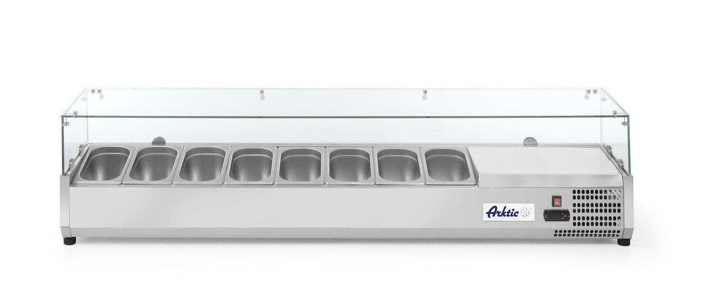 VETRINA REFRIGERATA GN 1/4, ARKTIC, 8X GN 1/4, 230V/180W, 1805X335X(H)460MM