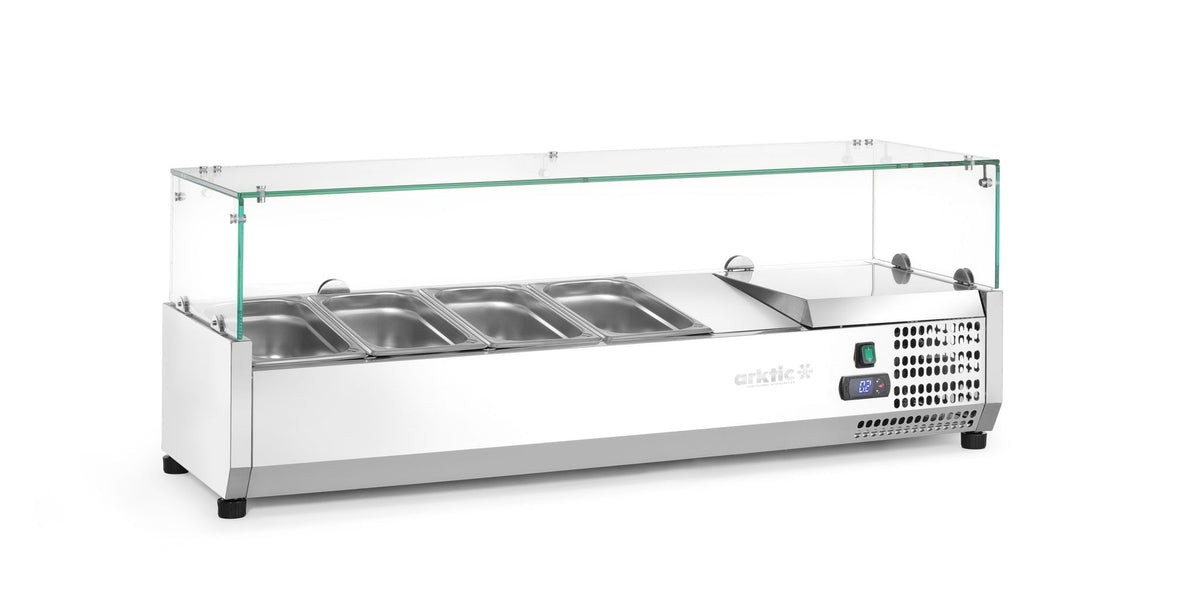 VETRINA REFRIGERATA GN 1/3, ARKTIC, 4X GN 1/3, 230V/180W, 1208X400X(H)456MM - 232965