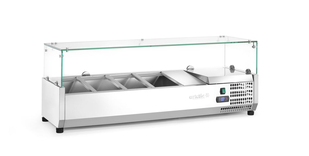 VETRINA REFRIGERATA GN 1/3, ARKTIC, 6X GN 1/3, 230V/180W, 1405X420X(H)456MM - 232972