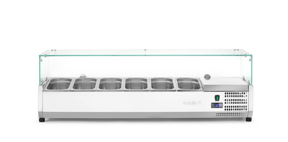 VETRINA REFRIGERATA GN 1/3, ARKTIC, 4X GN 1/3, 230V/180W, 1208X400X(H)456MM - 232965