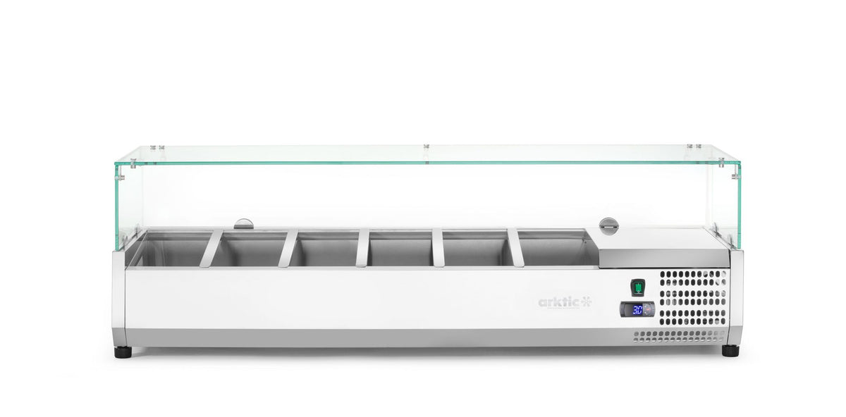 VETRINA REFRIGERATA GN 1/3, ARKTIC, 6X GN 1/3, 230V/180W, 1405X420X(H)456MM - 232972