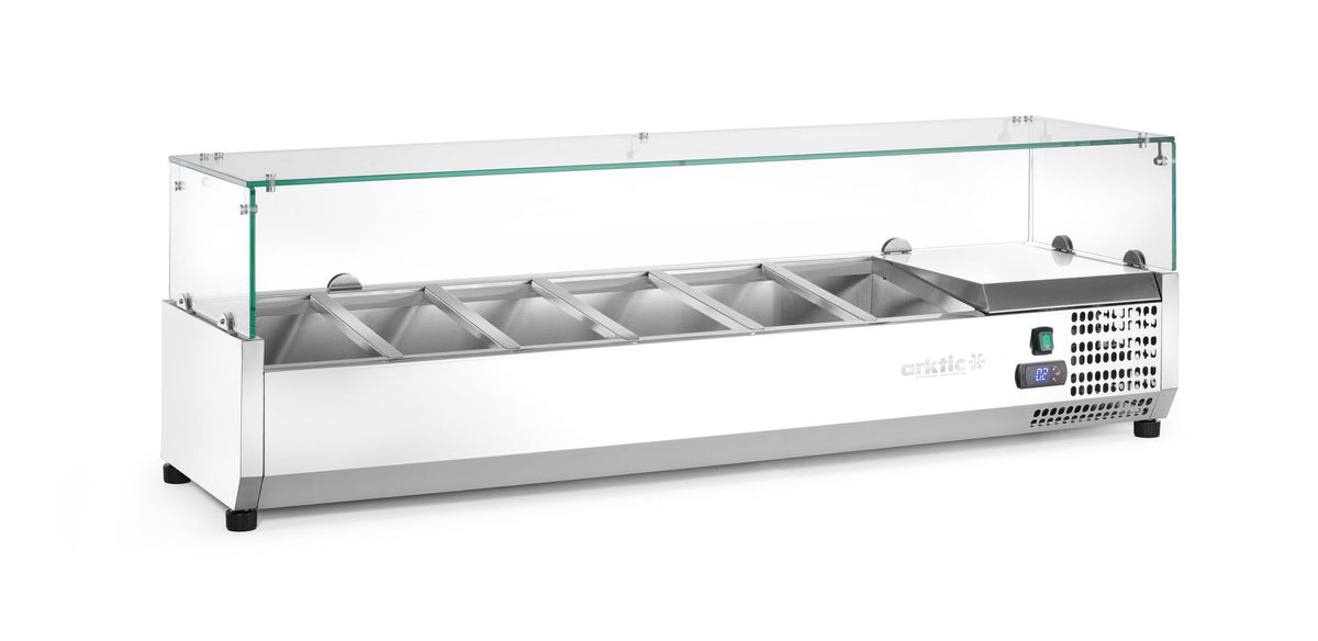 VETRINA REFRIGERATA GN 1/3, ARKTIC, 7X GN 1/3, 230V/180W, 1605X420X(H)460MM - 232989