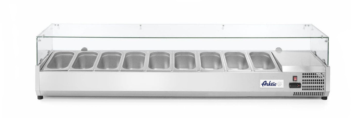 VETRINA REFRIGERATA GN 1/3, ARKTIC, 9X GN 1/3, 230V/180W, 2005X420X(H)456MM