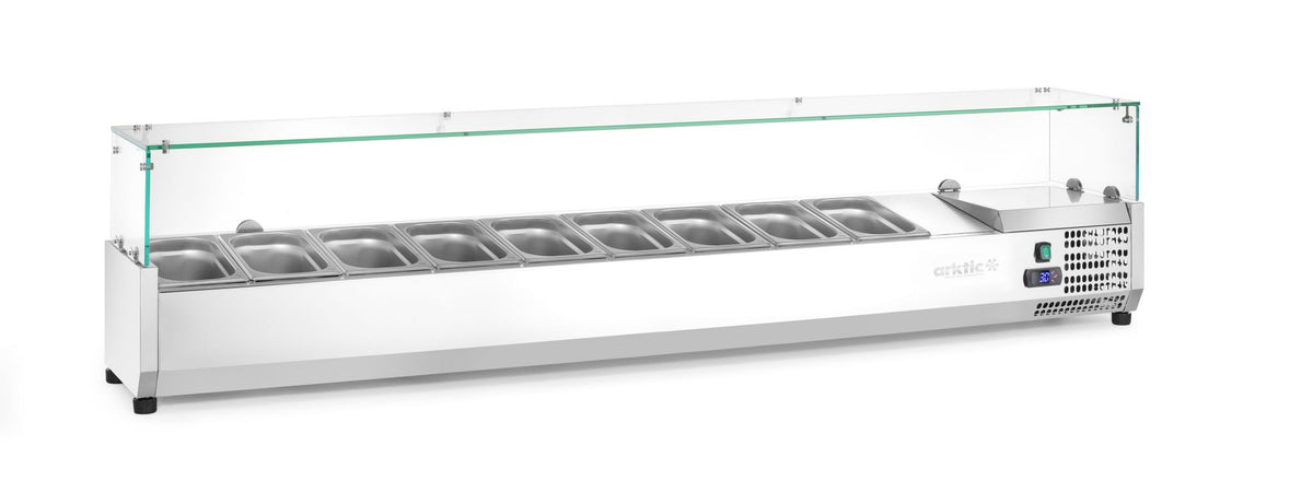 VETRINA REFRIGERATA GN 1/3, ARKTIC, 4X GN 1/3, 230V/180W, 1208X400X(H)456MM - 232965