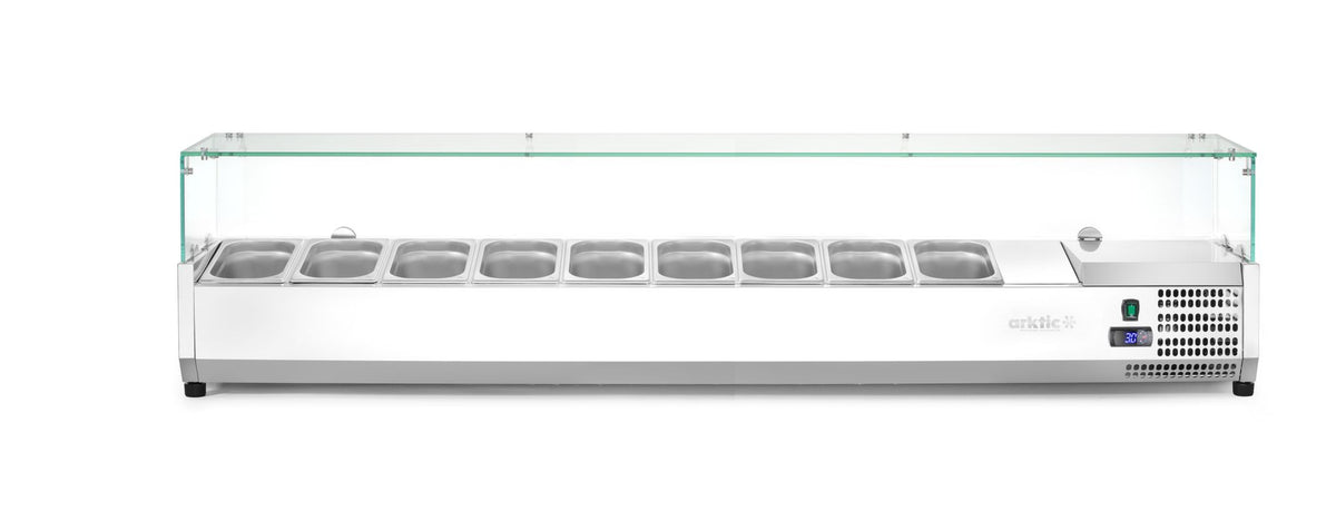 VETRINA REFRIGERATA GN 1/3, ARKTIC, 6X GN 1/3, 230V/180W, 1405X420X(H)456MM - 232972